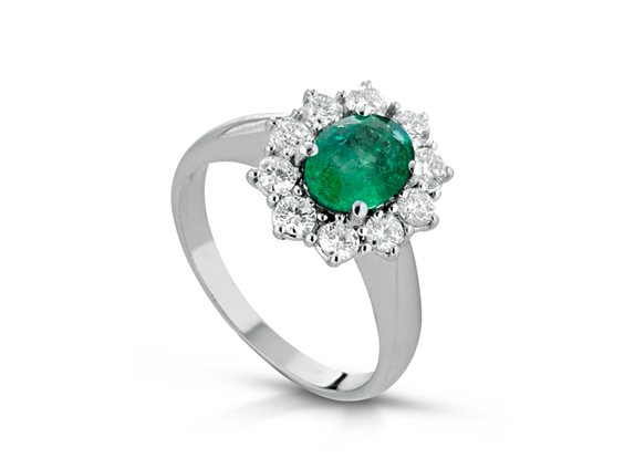 Anello PG Gioielli Donna Kate Exellent in Oro bianco Smeraldo 1.39 Ct ANK+C054/139S - ANK+C054/139S